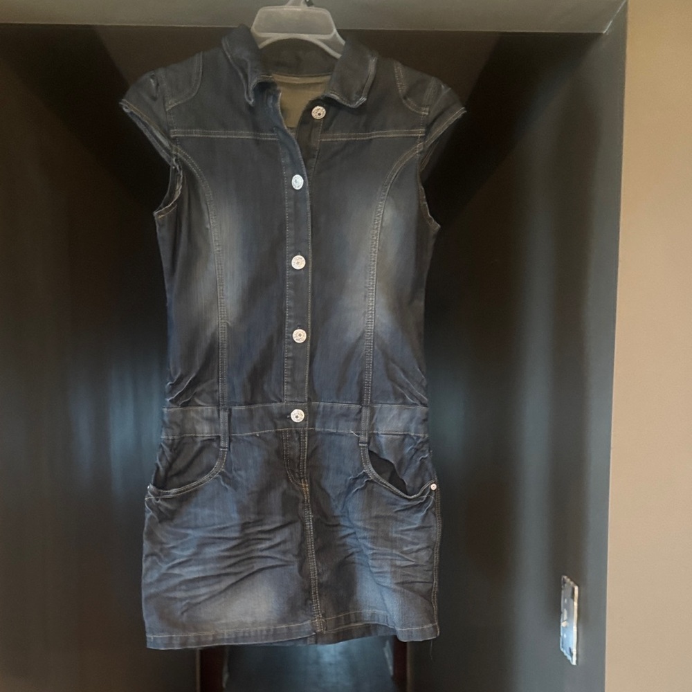 Denim Button-Up Dress